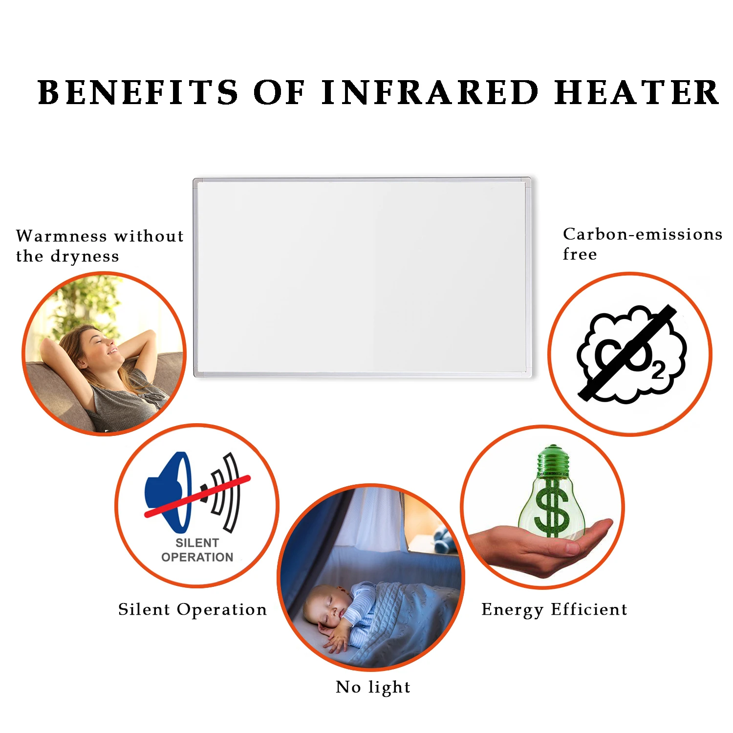 Eco Art 450w Electric Infrared Heating Panels High Quality Home Heater  1piece