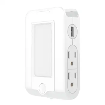 

Power Adaptor LED Night Light LED Night Socket 4 in 1 Inductive Power Adapter Bedroom PVC Multifunctional US Socket Night Light