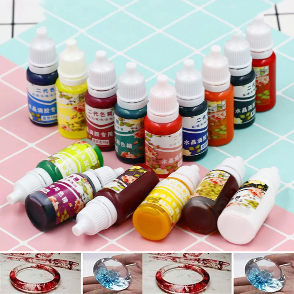 

15 Colors 10 ML Epoxy Resin Pigment UV Resin Coloring Dye Colorant Resin Pigment DIY Handmade Crafts Art Jewelry Tools Accessory