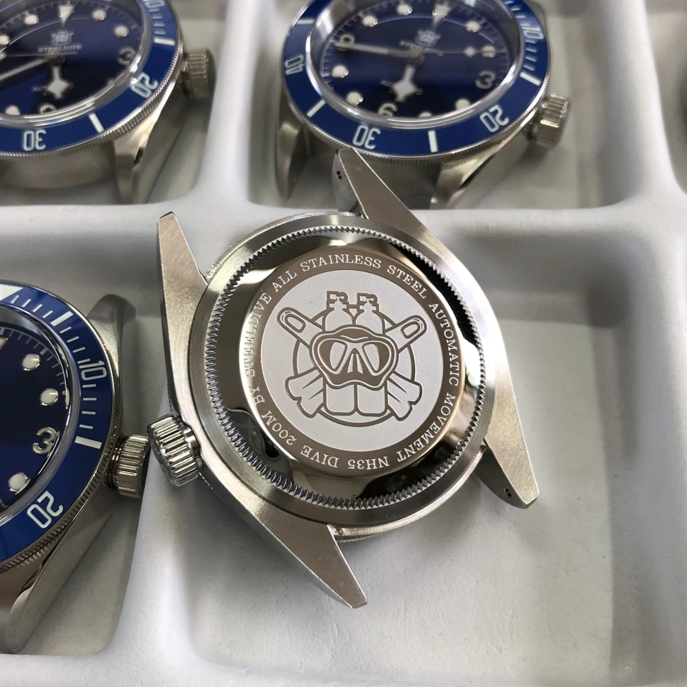 SD1958 Steeldive Professional Diver Watch 200M Waterproof NH35 Automatic Watch Men Sapphire Stainless Steel Mechanical Watch