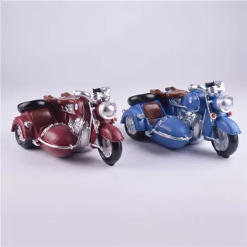 

[New] Vintage Sculpture Simulation motorcycle saving pot model Statue Art Carving Resin artware Figurine Home Decorations
