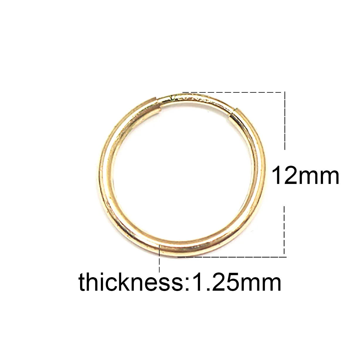 Beadsnice ID40048smt2 Позолоченные гладкие серьги-кольца женские ювелирные изделия круглый милый подарок для нее минималистичные серьги