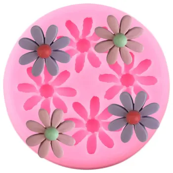 

Daisy Flower Silicone Molds Cupcake Topper Fondant Mould DIY Party Cake Decorating Tools Candy Clay Chocolate Gumpaste Moulds