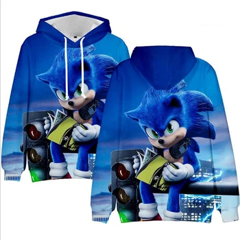 

2 To 13 Years Kids Hoodies Sonic The Hedgehog 3D Printed Hoodie Sweatshirt Boys Girls Long Sleeve Hooded Jacket Children Clothes
