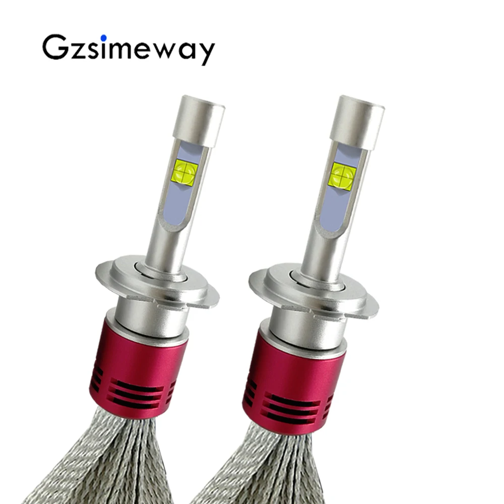 2 шт. H4 led автомобилей головной светильник H1 H7 H13 9004 9012 лампы 4300K 6000K XHP50 12000lm H3 H9 H11 9006