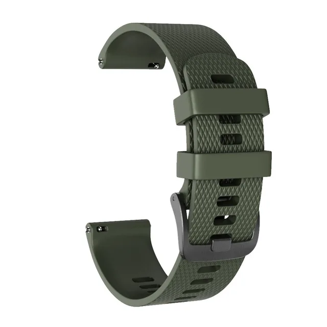 Мягкий сменный силиконовый ремень для Garmin Vivoactive3 3 Vivomove HR смарт-браслет для Forerunner 645 музыкальный ремешок в полоску - Цвет: Army Green