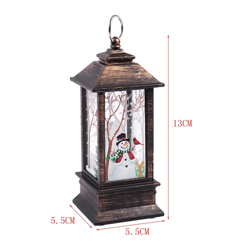 Christmas LED Glow Flame Candlestick Wind Light Decorative Ornaments