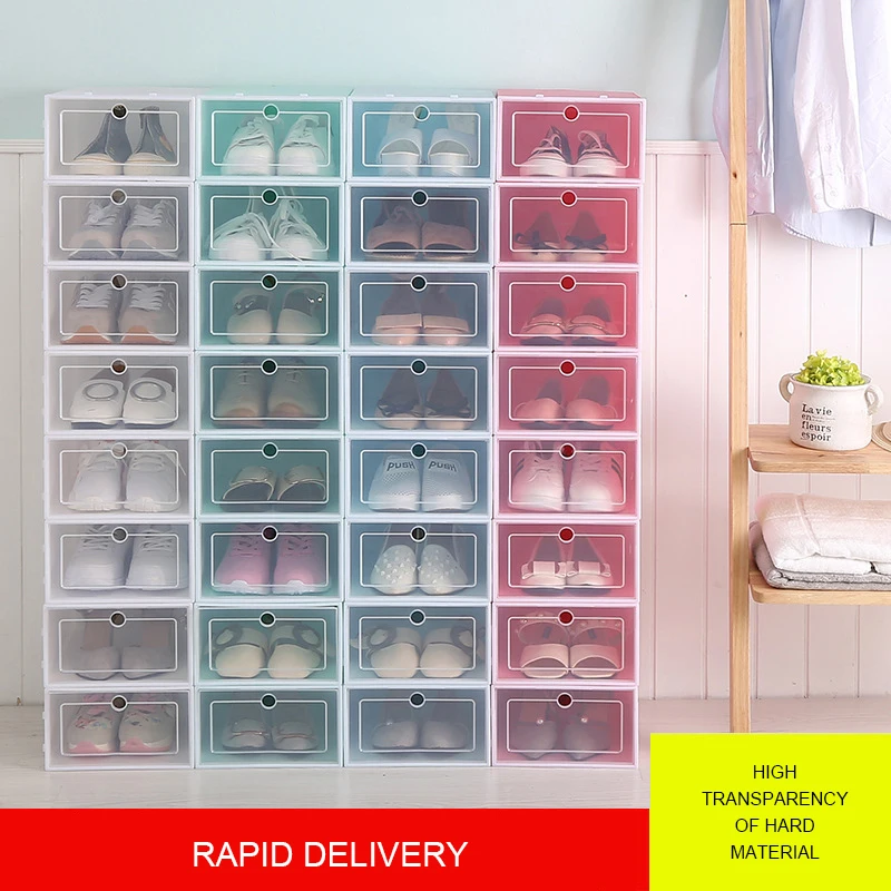 6 шт. складная коробка для обуви|Полки и органайзеры обуви| |