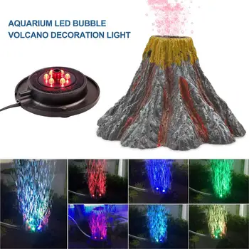 

AC 100-240V IP68 Waterproof LED Aquarium Volcano Light LED Fish Tank Bubble Light with Hose and Adapter for Aquarium Decoration