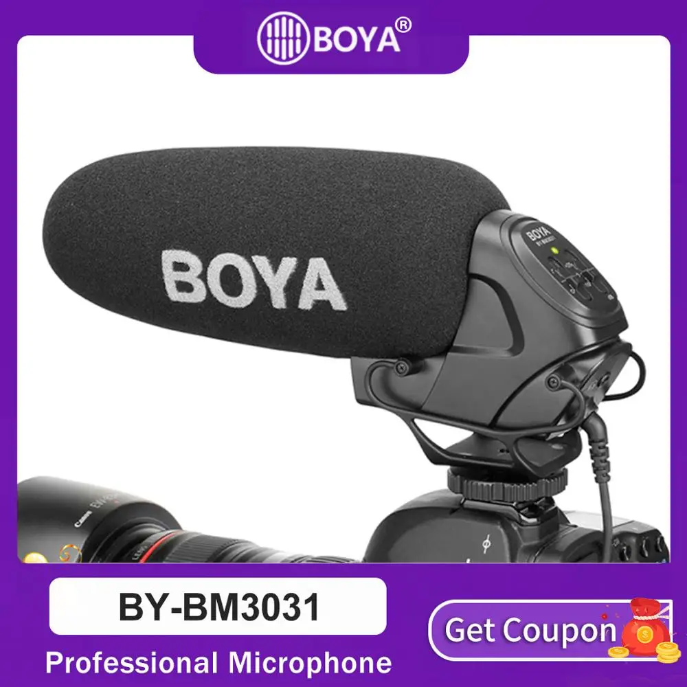 BOYA BY-BM3031 микрофон суперкардиоидный конденсаторный интервью емкостный микрофон камера видео микрофон для Canon Nikon sony DSLR видеокамеры