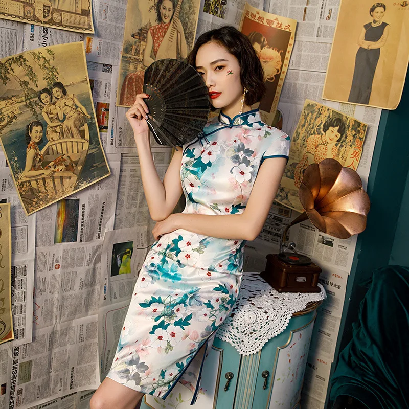 SHENG COCO Vestido Longo Festa Qipao Китайская одежда для банкета традиционное китайское платье женское платье-Ципао современное