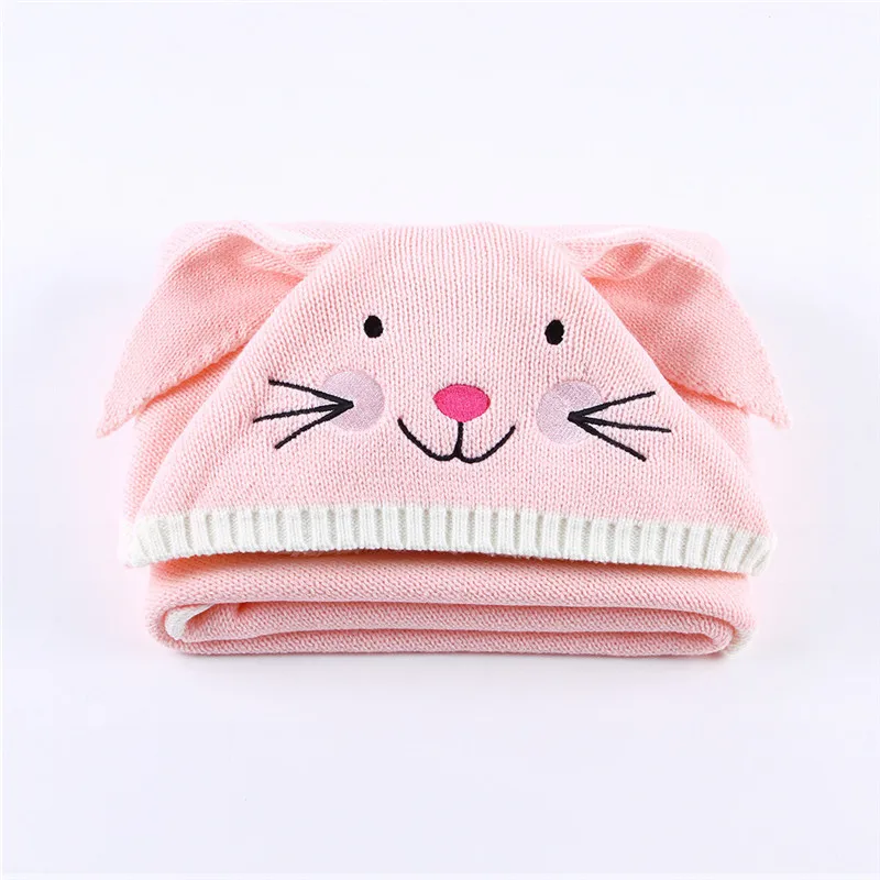 Baby stroller sleeping bag Winter Newborn Baby Warm Cartoon Knitt Swaddle Hooded Blankets Wrap Sleeping Bag baby blanket #4O22 (13)
