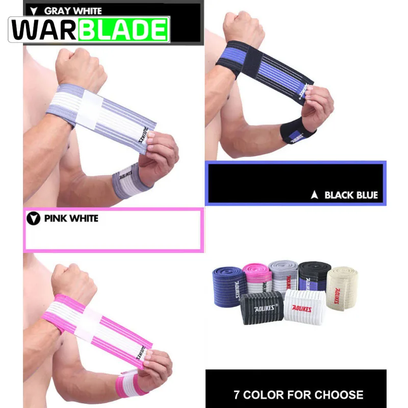 WarBLade, 1 шт., хлопковая эластичная спортивная повязка, браслет, для рук, для спортзала, поддержка запястья, бандаж, обёрточная бумага, для тенниса, для фитнеса, пауэрлифтинга