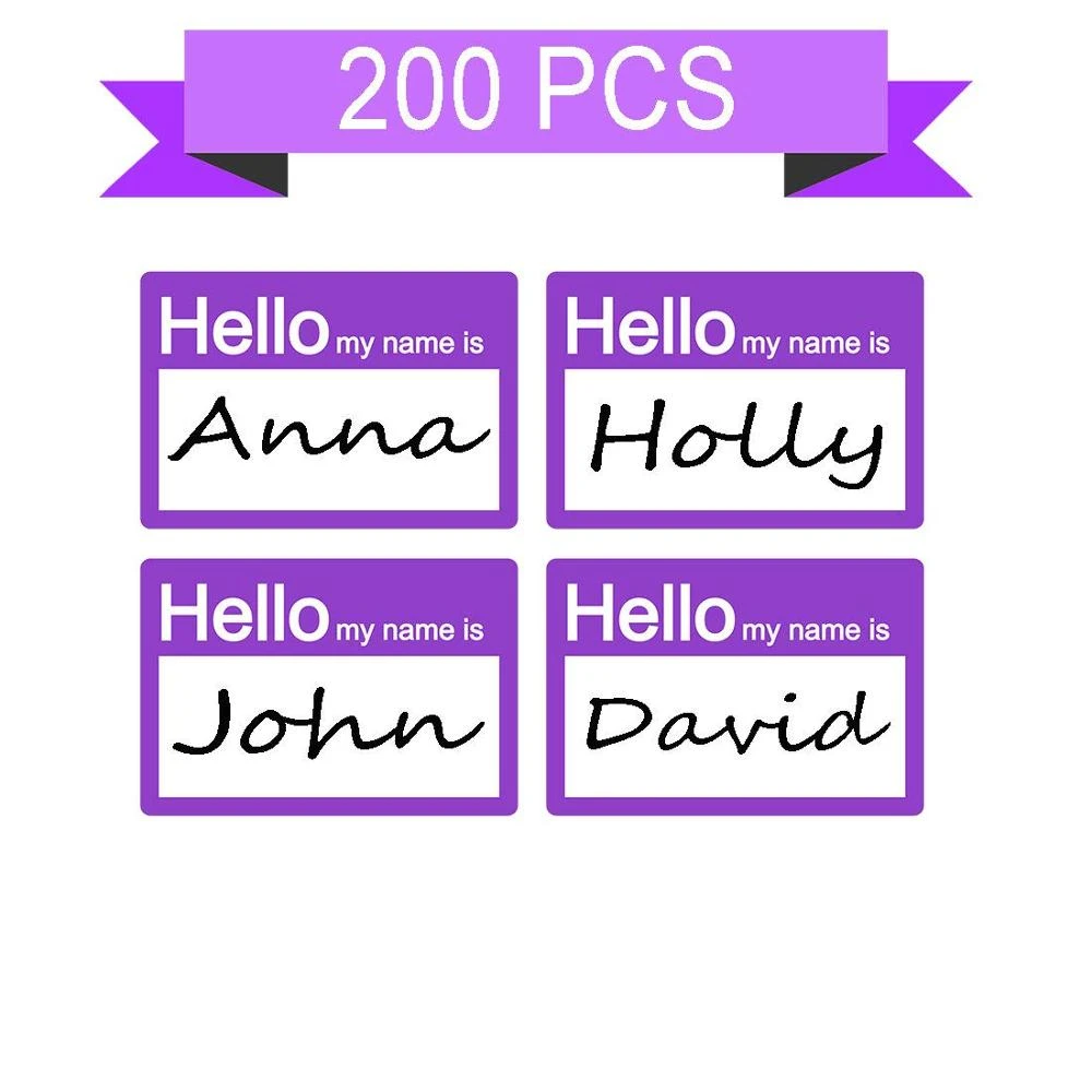 2 X 3 Inch Hello My Name Is Stickers Badges Name Labels Great For Kids School Employees Reunions Pack Of 0 Purple Assorted Stickers Aliexpress 2 X 3 Inch Hello My Name Is Stickers Badges Name Labels Great For Kids School Employees Reunions Pack Of 0 Purple Assorted Stickers Aliexpress