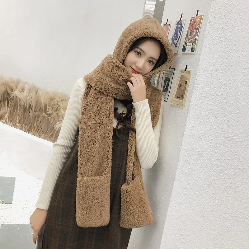 2019 Glaforny твердая шляпа для женщин осень зима шарф перчатки Корейская версия шейный платок для студентов утолщенная теплая шляпа шаль