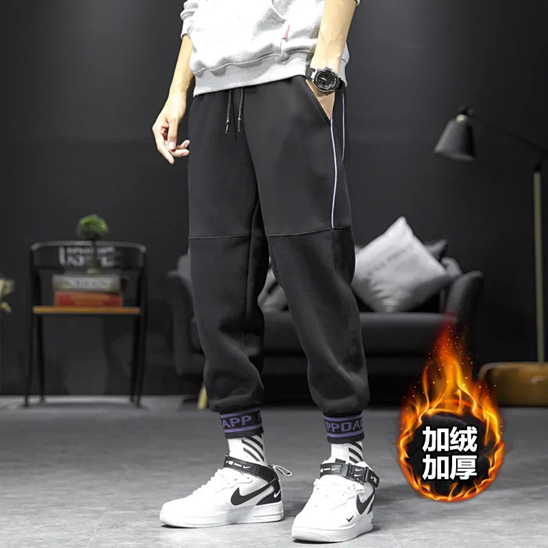 

Large Size 2019 Winter New Origional Japanese-style Large Size Men's Loose-Fit Beam Leg Brushed And Thick Casual Sweatpants Trou