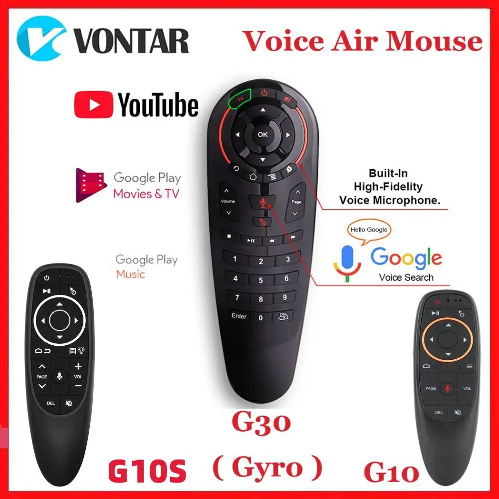 GoogleVoiceRemoteControlGyroSensingIRLearningMini24GWireless