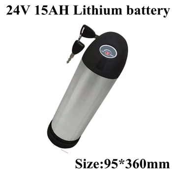 

Brand 24v 15ah Lithium Battery Pack Water Bottle 24v 350w Battery 24v Bicycle Bms E-bike Li-ion Battery 24v Bms + 2A Charger