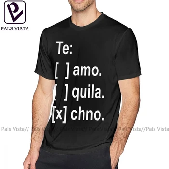 Camiseta de Tequila Te Amo, camiseta Techno con talonario para hombre, ropa de calle estampada, camiseta de manga corta de algodón 100