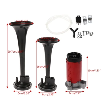 

178dB Ultra Loud 12V Car Boat Truck Air Horn Compressor Dual Tone Trumpet Kit