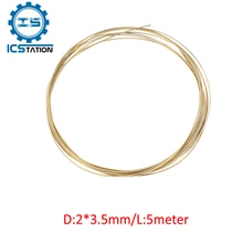 5 pces 2*3.5 linha quadrada de bronze da tomada do fio liso de 5 medidores h65 fio gordo de bronze