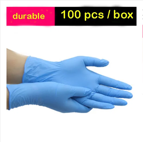

100pcs Medical Exam Gloves Non Latex Nitrile Powder-Free Vinyl Disposable blue glove