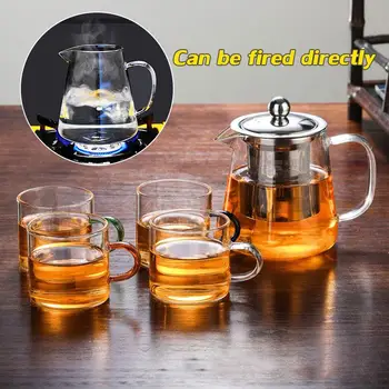 

Glass Drinks Tea Pot Teapot Heat Resistant Economic Coffee Restaurant Kettle Water Kitchen Home Fruit Juice Strainer