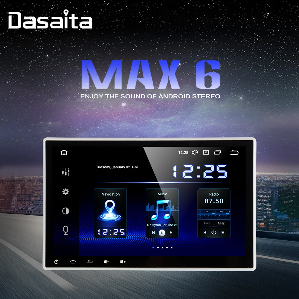 Top 10.2" 2 Din Car Radio GPS Android 9.0 DSP Universal Car Stereo Touch Screen Bluetooth MP3  GPS Navigation System 0