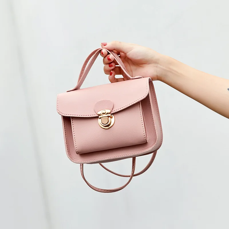 PACGOTH модная однотонная сумка из искусственной кожи с маленьким клапаном на плечо