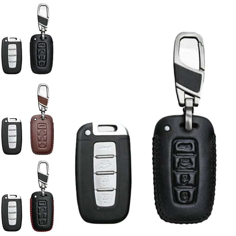 Кожаный чехол для ключей KIA Sportage Soul Sorento Forte запасные аксессуары защиты |