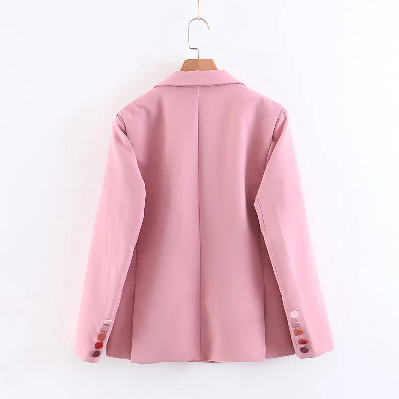 

B7030-Western Style WOMEN'S Dress 2019 Spring New Style Fashion Elegant Color Button Suit Jacket Women's