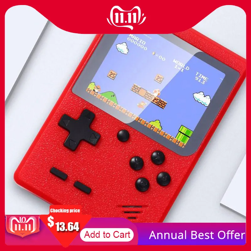 Online Eingebaute 400 Game Boy Spielzeug Retro Tragbare Mini Handheld Videospiel konsole 8 bit 3 Mit Gamepad für Kinder spiel Player