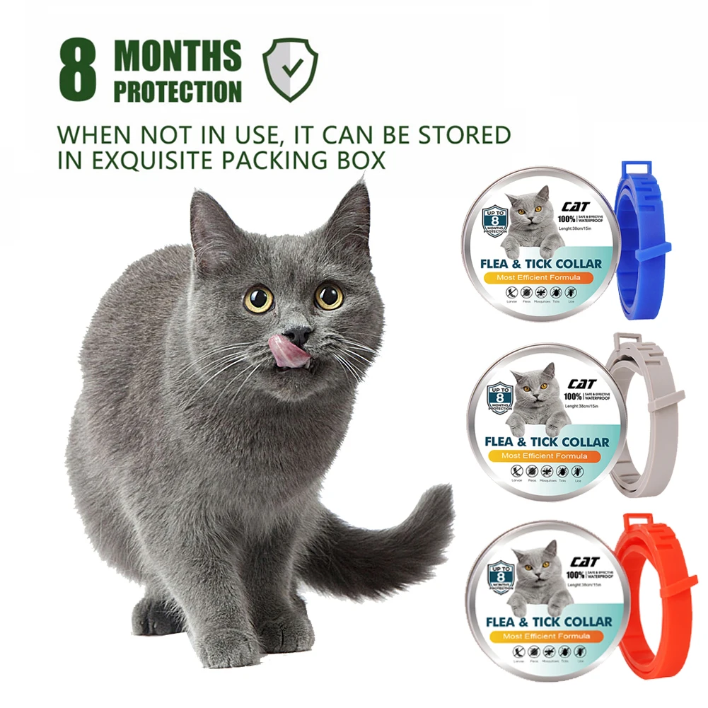 Pet Flea Collar Dog Cat Safe Useful Tick Prevention Control Necklace
