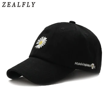

Embroidery Chrysanthemum Baseball Cap For Men And Women Outdoor Casual Dad Hat Cotton Snapback Bone Black Casquette