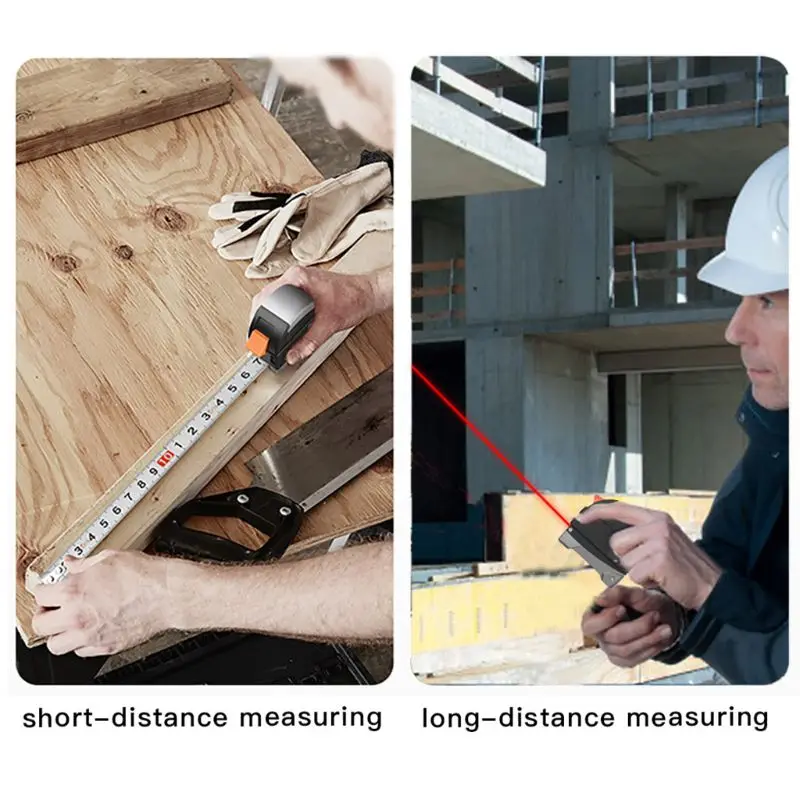 2 в 1 30 м лазерный дальномер ЖК-цифровой измеритель расстояния Измеритель расстояния дальномер инфракрасный строительный измерительный инструмент
