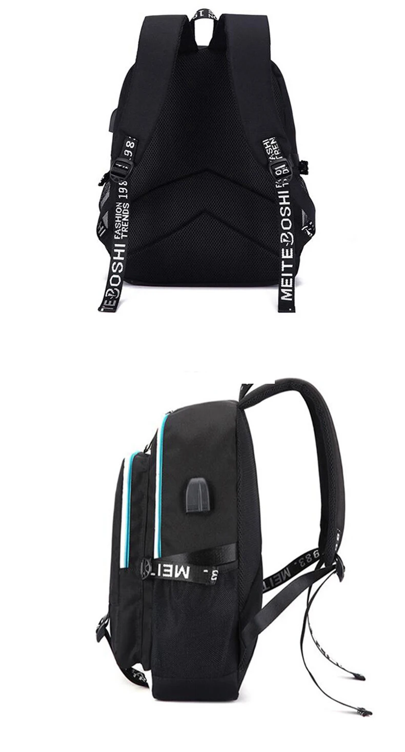 Модный Kpop рюкзак высокого качества Многофункциональный USB наушники с зарядным устройством Джек рюкзак большой емкости Kpop школьный