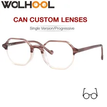 Новинка, брендовые дизайнерские ацетатные очки, Простые Стеклянные уникальные очки, модные геометрические очки для глаз, женские очки, оправа