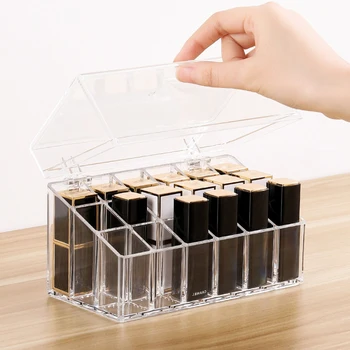 

Transparent 18 Grids Make Up Drawer Organizer Lipstick Storage Cosmetic Boxes S55