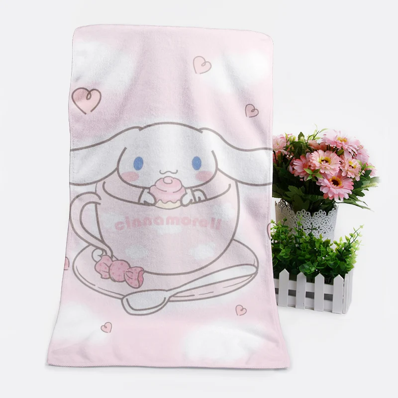 IVYYE 1 шт. Cinnamoroll Модные индивидуальные аниме банное полотенце s платок мягкое полотенце для лица мультфильм мочалка унисекс Новинка