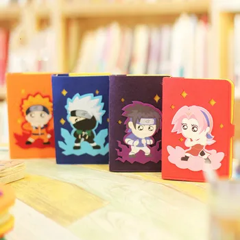 

Anime naruto notebook portable pockets notebook mini portable Cartoon notebook stationery thick notebook small notebook a6
