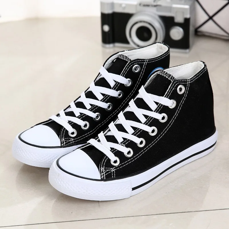 

2019 Summer New Style Canvas Shoe Men's Korean-style Versatile Leisure Cloth Shoes BOY'S Shoes High Wedge Shoes Couples Trendy S