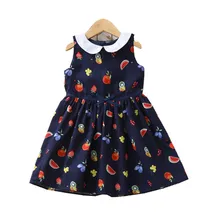 Платье для девочек; детская юбка с фруктовым принтом; лето г