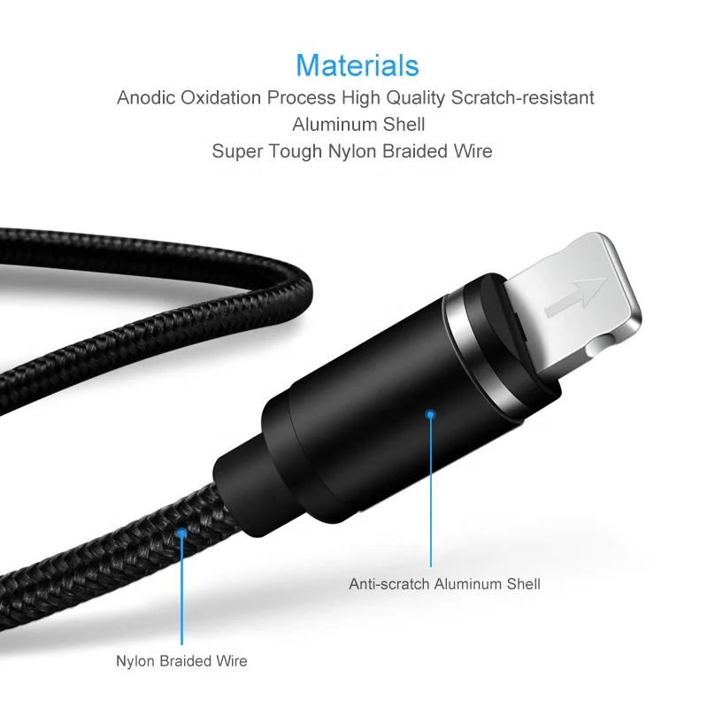1 м Магнитный USB кабель для зарядки USB кабель Магнитный зарядный Micro USB кабель для мобильного телефона USB шнур
