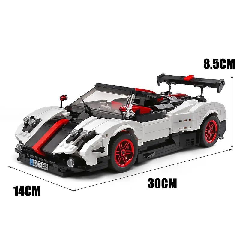 Yeshin Moc Technic машинки детские игрушки 882 шт белый Тарга Спортивная скоростная модель автомобиля Детский Рождественский подарок строительные блоки кирпичи