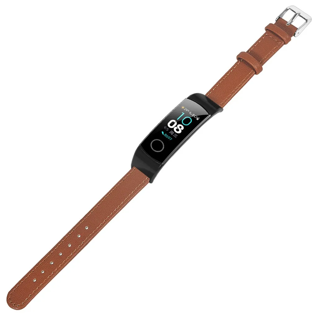 Ремешок из волокнистой кожи для huawei Honor Band 5/4, ремешок для умных часов, ремешок для мужчин, Т-образный ремешок, роскошный браслет для женщин и мужчин, спортивный, 19Aug