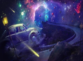 

JMINE Div 5D car light balloon space galaxy Full Diamond Painting cross stitch kits art Scenic 3D paint by diamonds