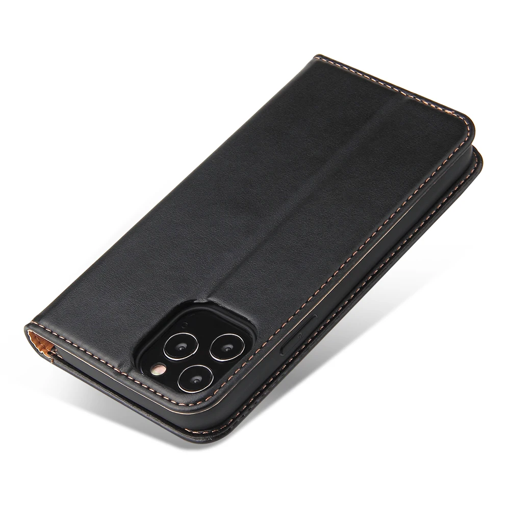 iphone wallet case Flip Leather Phone Cover For iPhone 12 Pro Max 12 Mini Stylish Business Card Slots Wallet Pocket Kickstand Full Protection Case apple silicone case