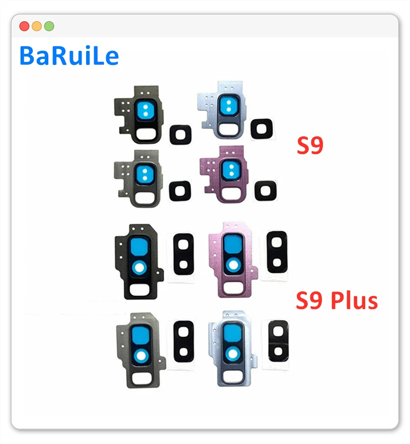 BaRuiLe 10 комплектов объектив камеры для samsung Galaxy S9 g960/s9 + плюс g965 задняя камера
