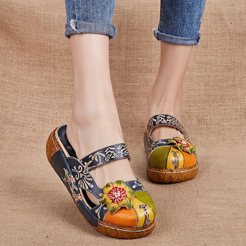 

2019 Summer Versatile New Style Mom Slipper Women's Extra High Harajuku WOMEN'S Shoes Outer Wear Fashion WOMEN'S Slippers