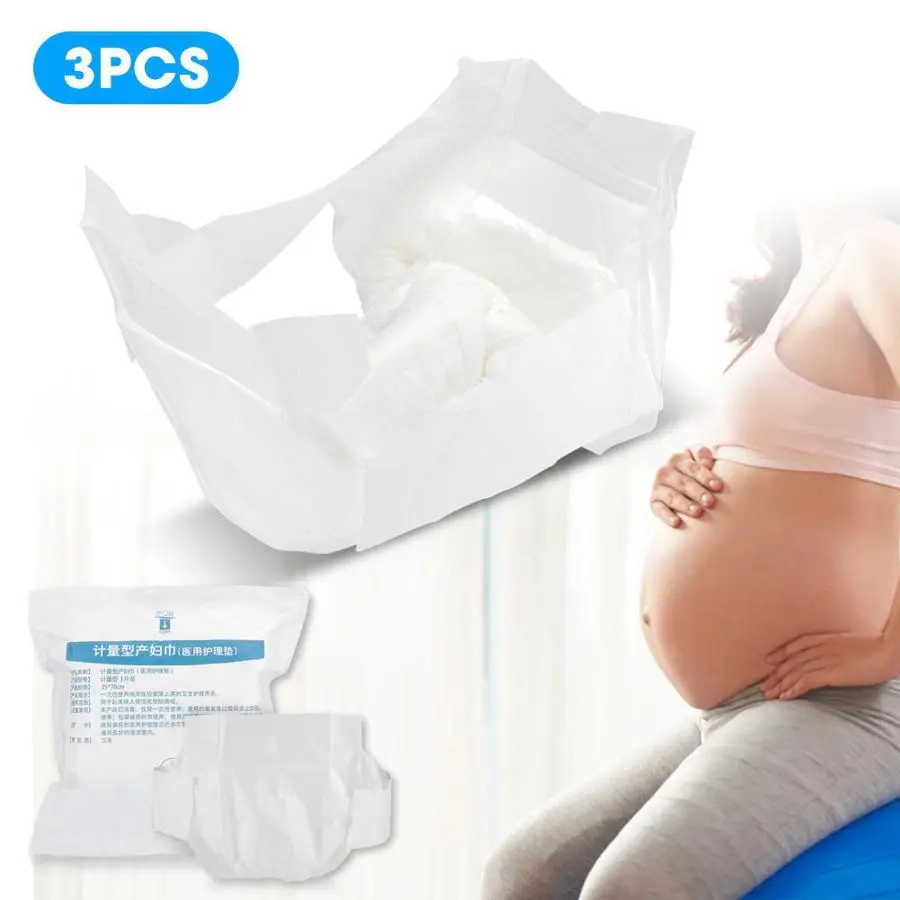 3Pcs Puerpera Postpartum Care Sanitary Napkins Towel with Bleeding
